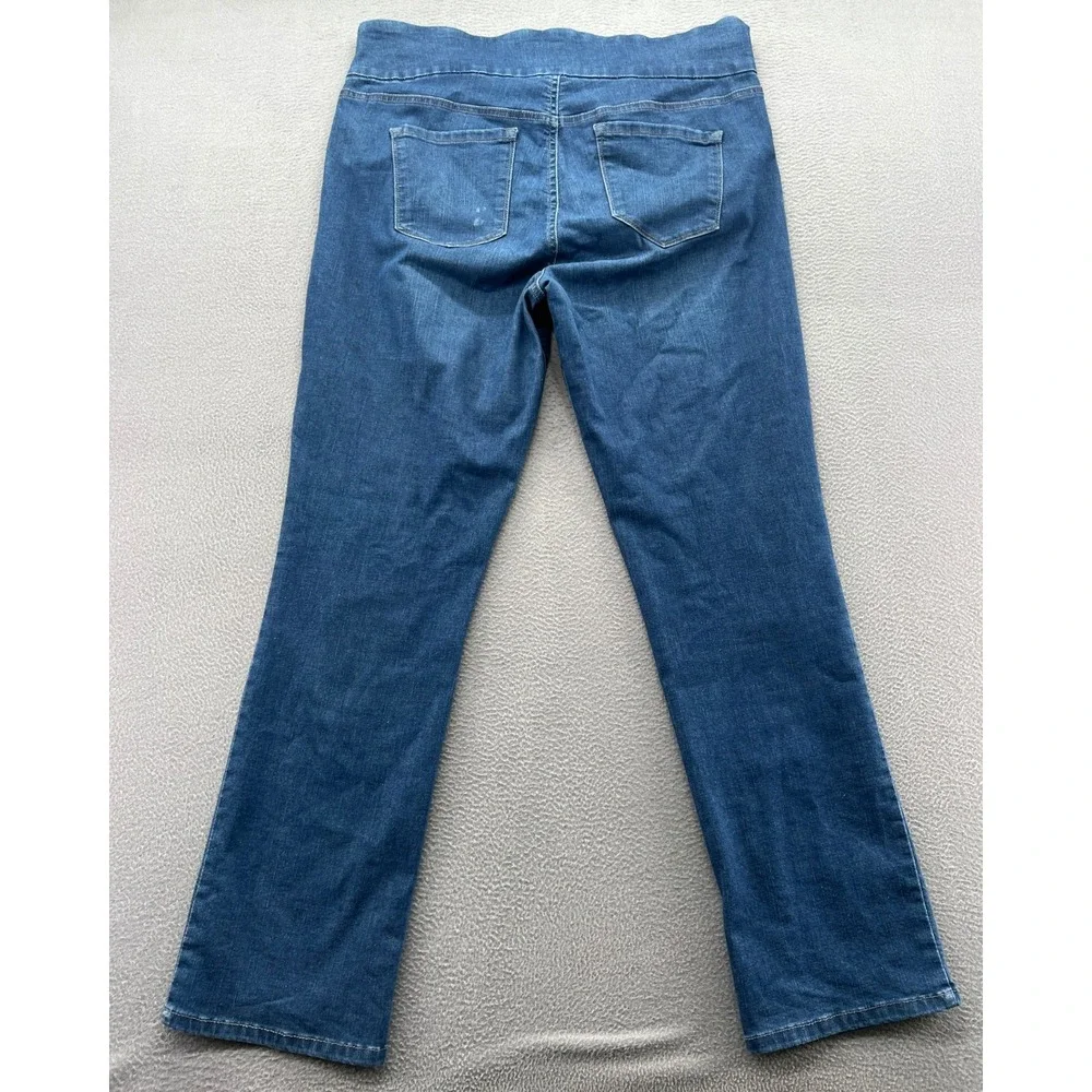 Bandolino Jeans Theadora Tummy Toner Pull On Straight Leg Blue Medium Wash 16W - Picture 8 of 13